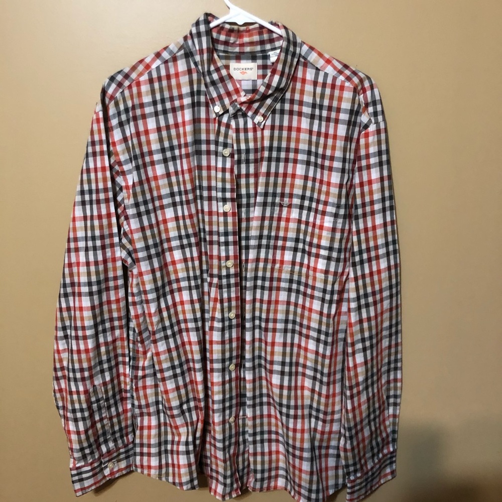 Dockers Men’s Button Up Dress Shirt, Size XL